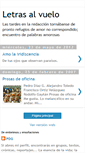 Mobile Screenshot of letrasalvuelo.blogspot.com