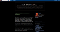 Desktop Screenshot of cash-advance-invest.blogspot.com