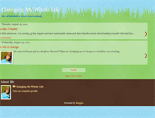 Tablet Screenshot of changingmywholelife.blogspot.com