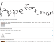 Tablet Screenshot of hopefortrash.blogspot.com