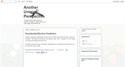 Desktop Screenshot of anotheruniqueperspective.blogspot.com