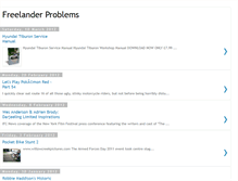 Tablet Screenshot of freelanderproblems.blogspot.com
