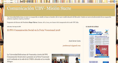 Desktop Screenshot of comunicacionubvmisionsucre.blogspot.com