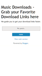 Mobile Screenshot of muzixdownloads.blogspot.com