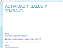 Tablet Screenshot of miscomentarios-saludytrabajo.blogspot.com