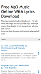 Mobile Screenshot of playfreemp3musiclyricsdownload.blogspot.com