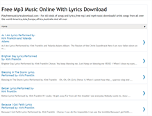 Tablet Screenshot of playfreemp3musiclyricsdownload.blogspot.com
