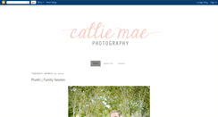 Desktop Screenshot of calliemaephotography.blogspot.com