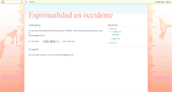 Desktop Screenshot of espiritualidadenoccidente.blogspot.com