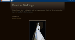 Desktop Screenshot of donettasweddings.blogspot.com