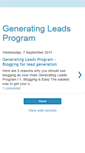 Mobile Screenshot of generatingleadsprogram.blogspot.com