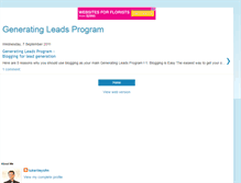 Tablet Screenshot of generatingleadsprogram.blogspot.com