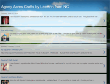 Tablet Screenshot of agonyacrescraftsbyleeannfromnc.blogspot.com
