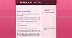 Desktop Screenshot of 101waystosayiloveyou.blogspot.com