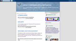 Desktop Screenshot of juegoymatematica.blogspot.com