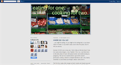 Desktop Screenshot of eatingforonecookingfortwo.blogspot.com