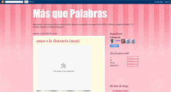 Desktop Screenshot of elamoresmasquepalabras.blogspot.com