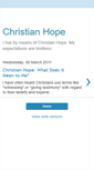 Mobile Screenshot of christianhopeandexpectations.blogspot.com
