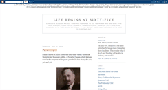 Desktop Screenshot of lifebeginsatsixty-five.blogspot.com