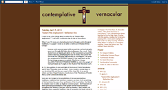 Desktop Screenshot of contemplativevernacular.blogspot.com