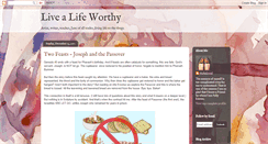 Desktop Screenshot of livealifeworthy.blogspot.com