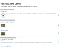 Tablet Screenshot of handicapperscorner.blogspot.com