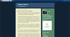 Desktop Screenshot of onerestlesswarrior.blogspot.com