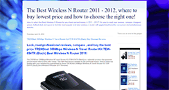 Desktop Screenshot of bestwirelessnrouter2011-2012.blogspot.com