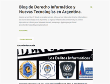 Tablet Screenshot of derechoinformaticoynuevastecnologias.blogspot.com
