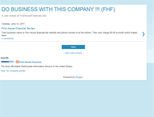 Tablet Screenshot of firsthousefinancialreview.blogspot.com