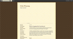 Desktop Screenshot of crita-wayang.blogspot.com