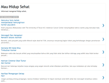 Tablet Screenshot of mauhidupsehat.blogspot.com