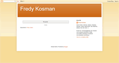 Desktop Screenshot of fredykosman.blogspot.com