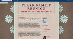 Desktop Screenshot of clarkfamilyreunion2009.blogspot.com