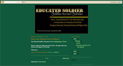 Desktop Screenshot of educatedsoldier.blogspot.com