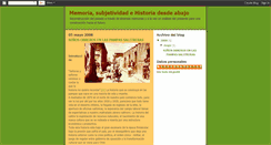 Desktop Screenshot of historiasymemoriadesdeabajo.blogspot.com