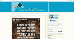 Desktop Screenshot of desperateirishhousewife.blogspot.com