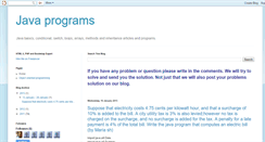 Desktop Screenshot of javasprograms.blogspot.com