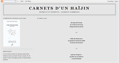 Desktop Screenshot of carnets-haijin.blogspot.com