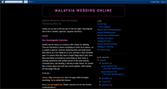 Desktop Screenshot of malaysiaweddingonline.blogspot.com