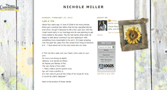 Desktop Screenshot of nicholemiller.blogspot.com