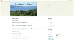 Desktop Screenshot of overheard-in-ithaca.blogspot.com
