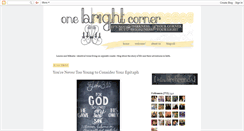 Desktop Screenshot of onebrightcorner.blogspot.com