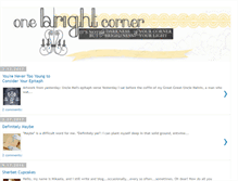 Tablet Screenshot of onebrightcorner.blogspot.com