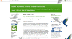 Desktop Screenshot of animalwelfareinstitute.blogspot.com