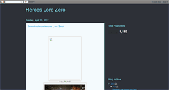 Desktop Screenshot of heroeslorezero.blogspot.com