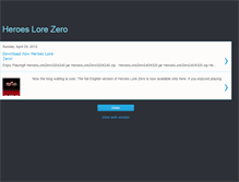 Tablet Screenshot of heroeslorezero.blogspot.com