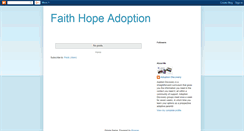 Desktop Screenshot of faithhopeadoption.blogspot.com