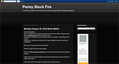 Desktop Screenshot of pennystockfire.blogspot.com