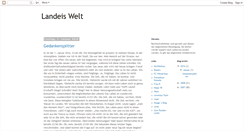 Desktop Screenshot of landeiswelt.blogspot.com